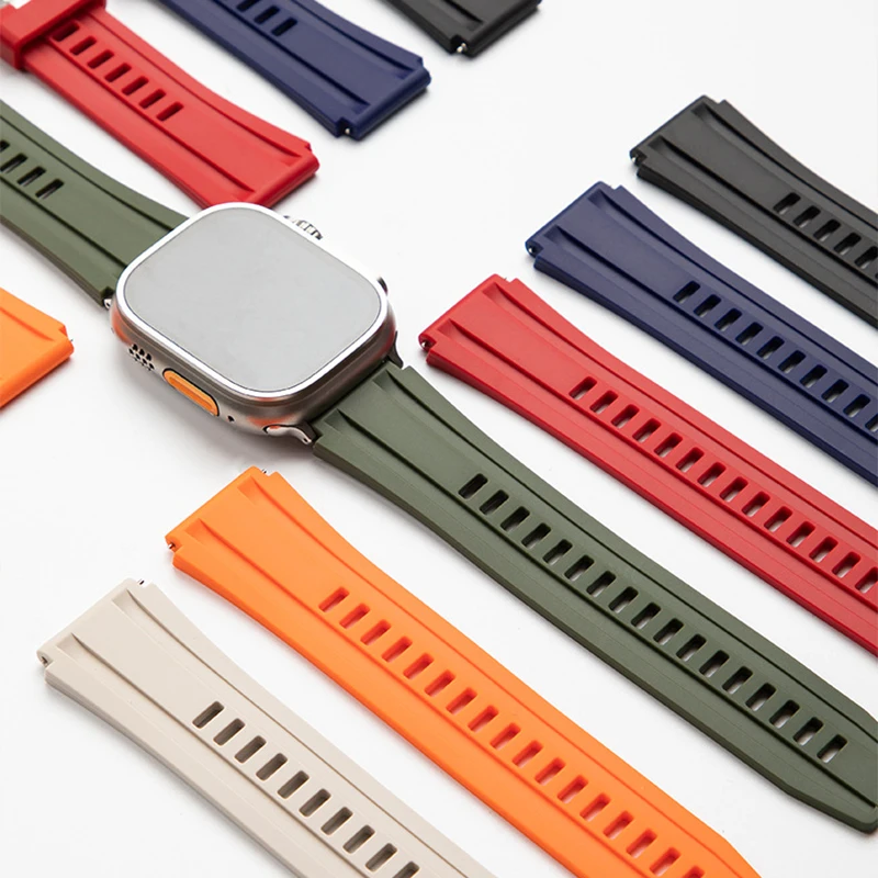 애플 워치용 스포츠 시계 밴드, 울트라 스트랩 시리즈 8, 7, 6, 5, 4, 3 실리콘 팔찌, 아이워치 49mm, 44mm, 40mm, 45mm, 41mm, 42mm 밴드