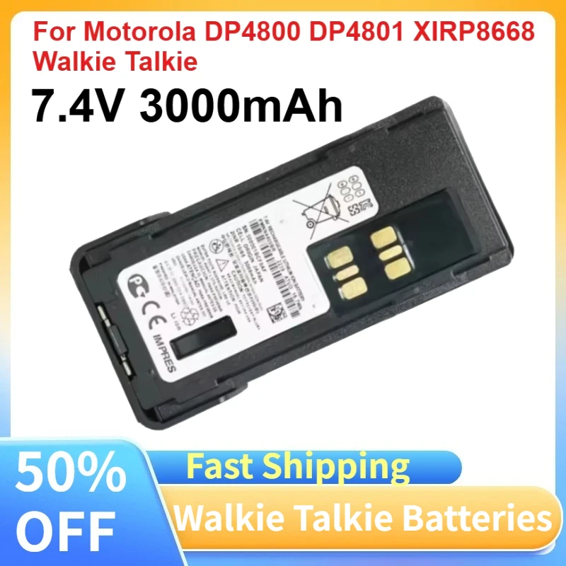 New 7.4V 3000mAh PMNN4409 PMNN4407 Walkie Talkie Battery for Motorola XPR3300 XPR3500 XPR7350 DP4000 DP4400 DP4600 DP4601 DP4801
