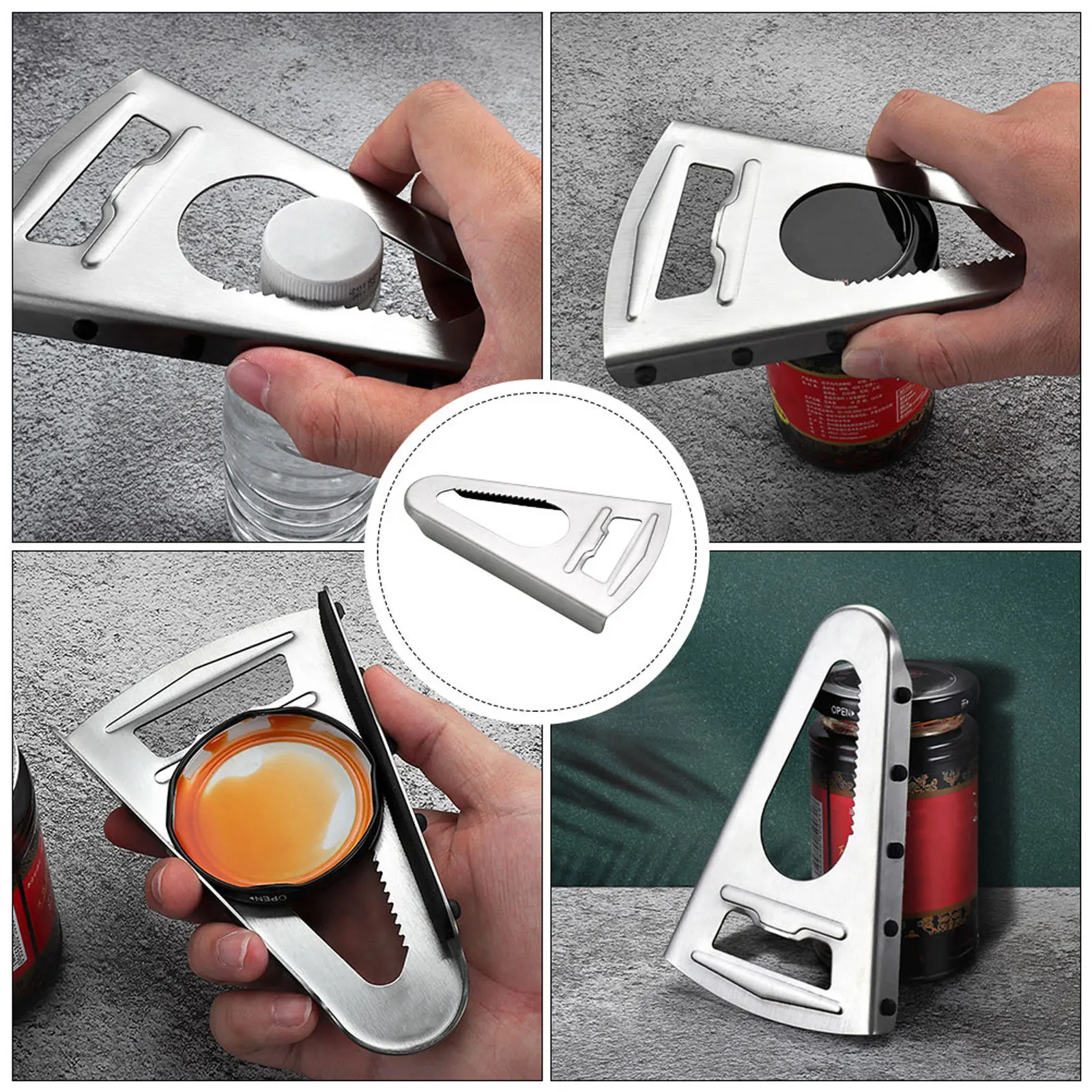 

Bottle Opener Multifunctional Can Lids Remover Portable Stainless Steel Beer Cap Opening Tool For Outdoor Picnic Bar Party