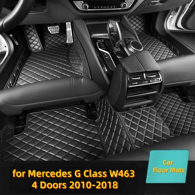 

Customized special vehicles Microfiber Leather Car Floor Mats For Mercedes G Class W463 4 Doors 2010-2018 Interior Accessories