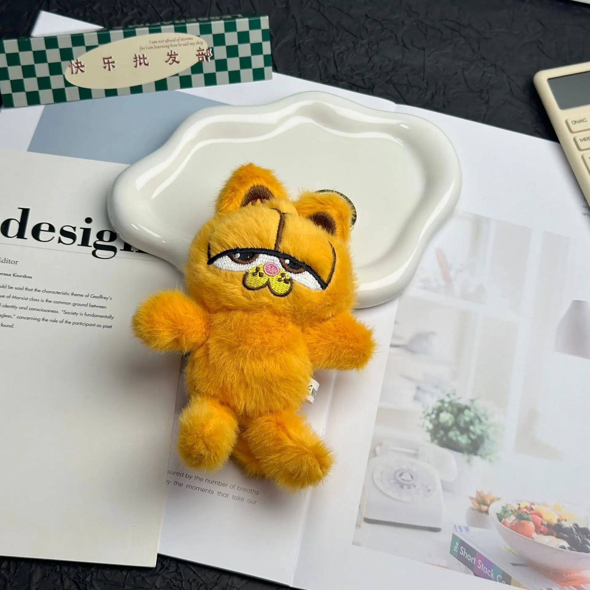 Cute Garfield Plush Pendant, Creative Cat Stuffed Doll Bag Charm, Couple Small Gift