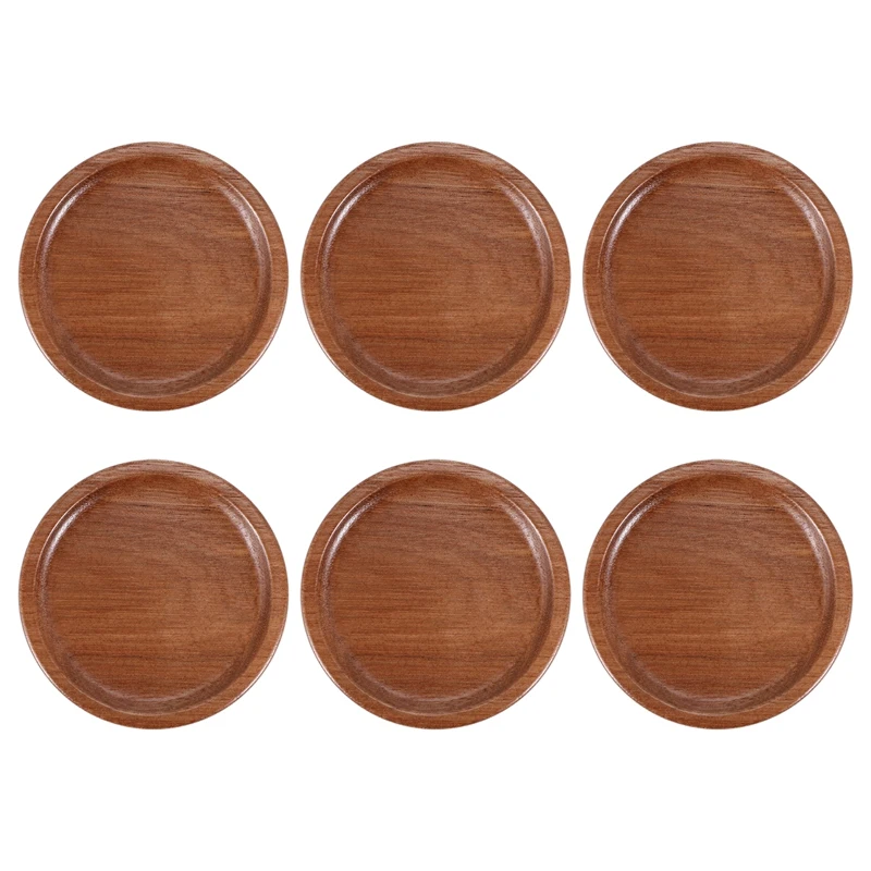 6 Pack Wooden Storage Lids Wood Brown New For Ball,Kerr Jars,Food Grade Material,Airtight For Jars 72Mm