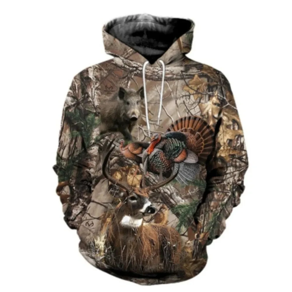 Maple Leaf Camouflage 3D Hoodie, Casa e Mulheres, Pesca Hoodie, Camping e caminhadas Prsica