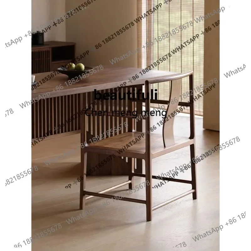 

Black walnut, all solid wood, home tenon and mortise backrest armchair modern minimalist, chair