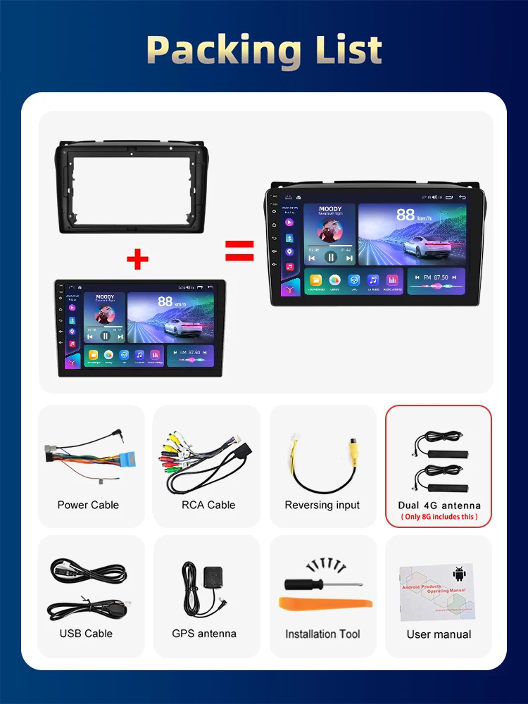 Podofo 4G CarPlay راديو أندرويد لسوزوكي ألتو 2009-2017 نظام السيارة الذكي 2din نظام تحديد المواقع ستيريو رئيس وحدة RDS مشغل وسائط متعددة #6