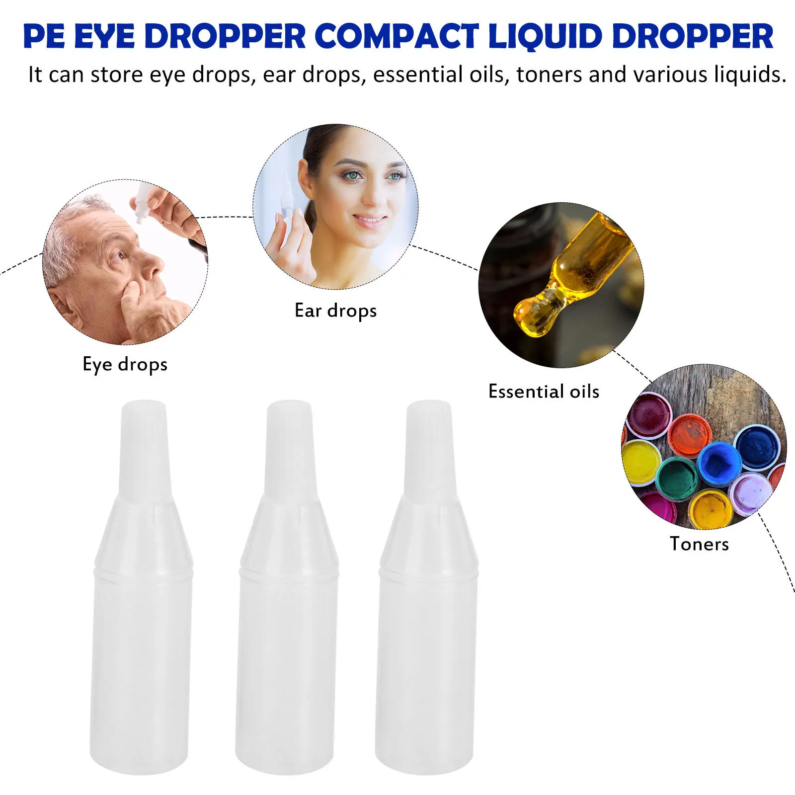 

Eye Liquid Empty Dropper Plastic Squeezable Essential Oil Sub-pack