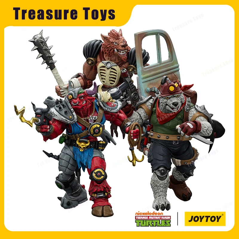 

JOYTOY 1/18 TMNT Figure Dirtbag Groundchuck Rahzar Anime Action Figures Models Figurines Gift Toys Pre-order