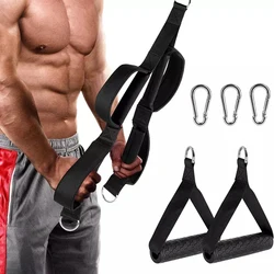 Tricep Pull Down Rope Cable Attachment With 2 Pcs Adjustable Handle Grips Gym Home Fitness Resistance Bands Workout Equipment