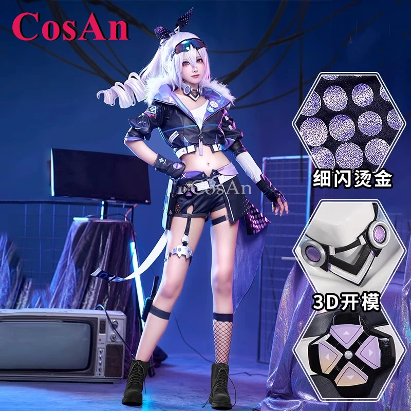

CosAn Anime Game Honkai: Star Rail Silver Wolf Cosplay Costumes Full Set Combat Uniform Halloween Party Role Play Clothing S-XXL