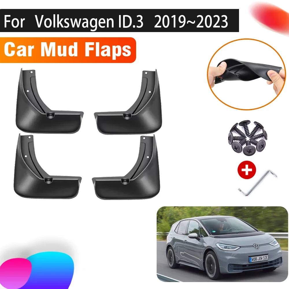 

Car Mud Flaps For VW ID3 Accessories Volkswagen ID.3 ID 3 2019~2024 Car Mudguards Splash Guard Front Rear Fenders Accessories