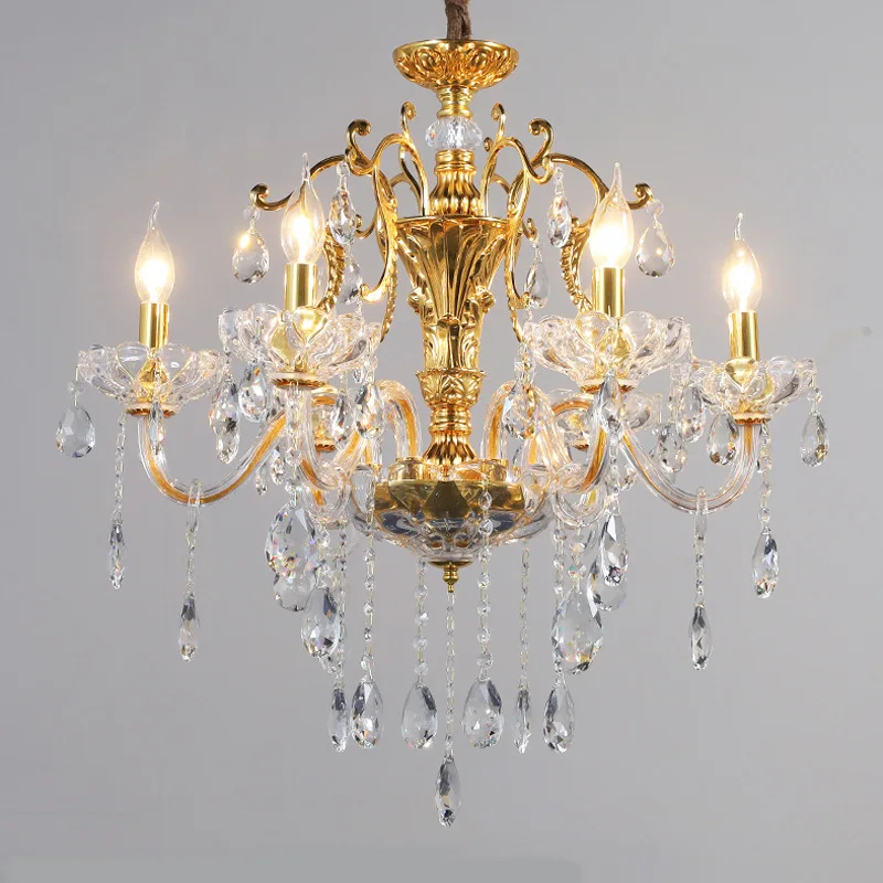 

Living room chandelier, European style dining room light, bedroom crystal light, simple European atmosphere, villa home