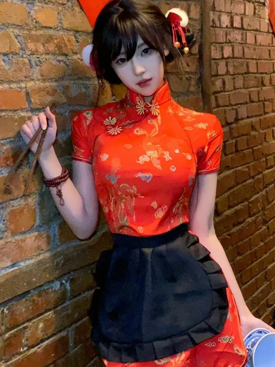 Nuovo cinese Sle Dr loween Cisas Cosplay orm Scuola orm ort Fessura bassa ort Sve
