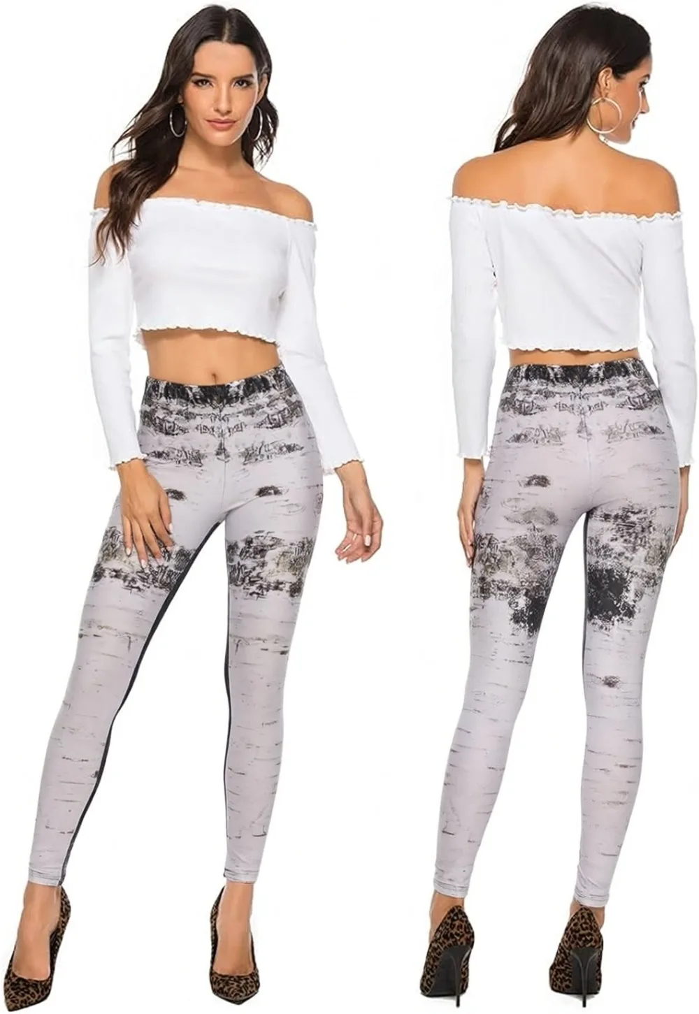 

Леггинсы с принтом, базовые для тренировок и йоги, женские, с эффектом бархатистой гладкости