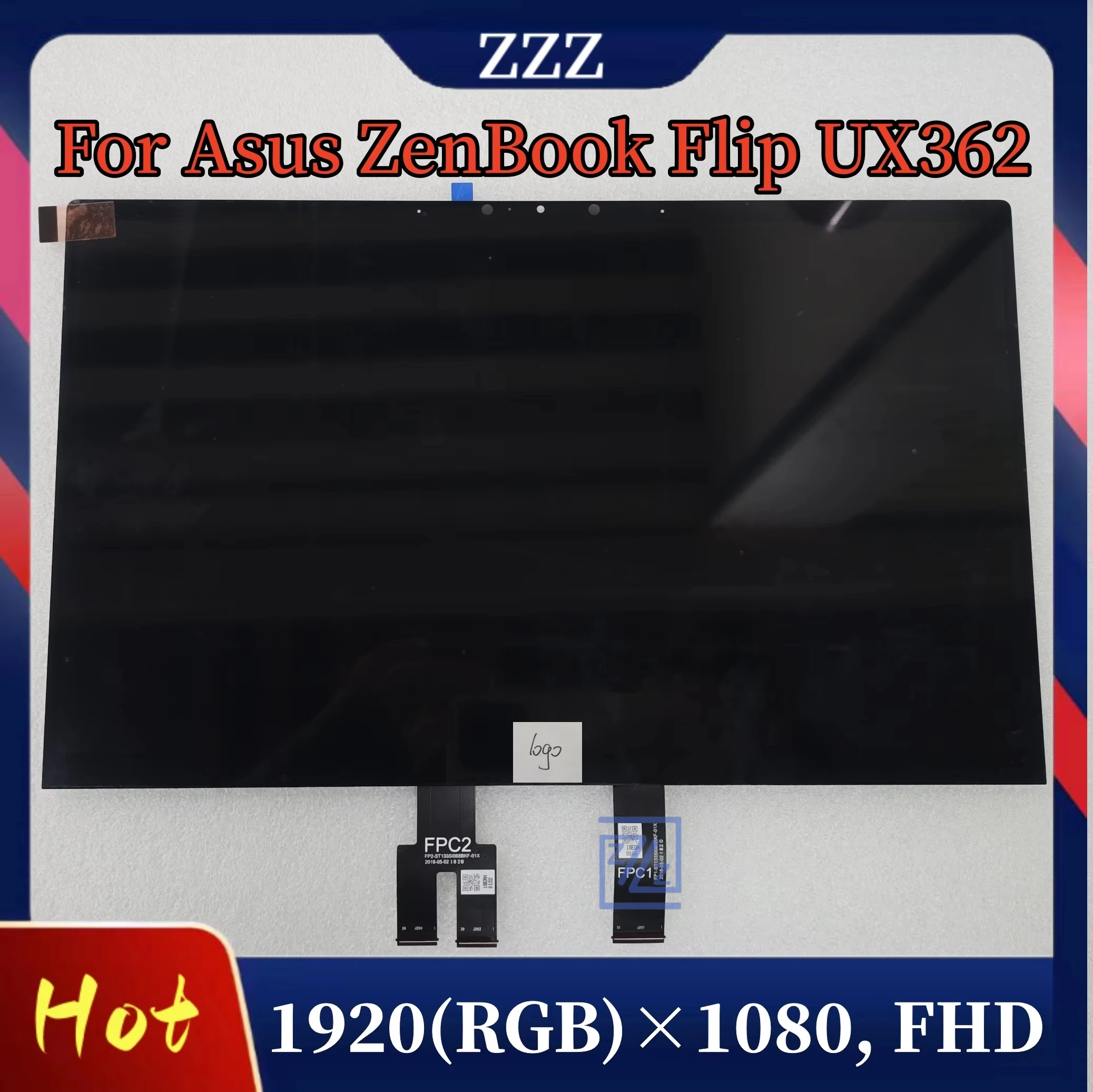 

13,3-дюймовая ЖК-панель, замена сенсорного экрана для Asus ZenBook Flip UX362 UX362FA UX362FN, верхняя часть ЖК-экрана в сборе