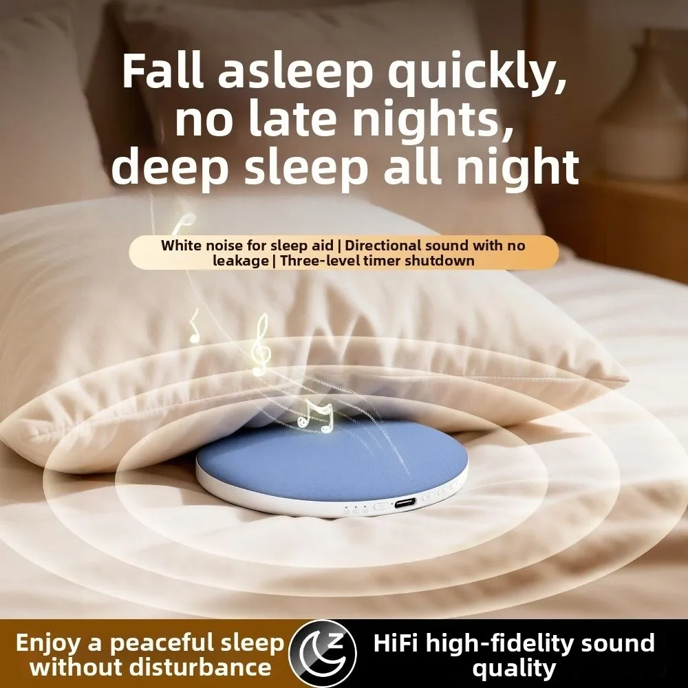 

Bluetooth 5.4 Under Pillow Bluetooth Speaker Mini Sleep Aid Wireless Sleeping Speaker 3-Level Timer HiFi Stereo Sound