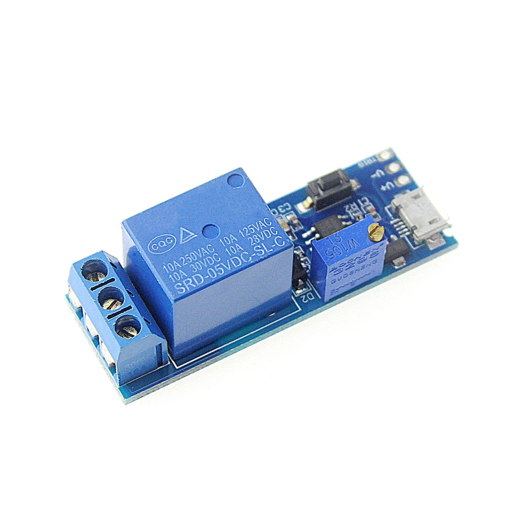 Smart Electronics 5V-30V Micro USB Power Adjustable Delay Relay Timer Control Module Trigger Delay Switch