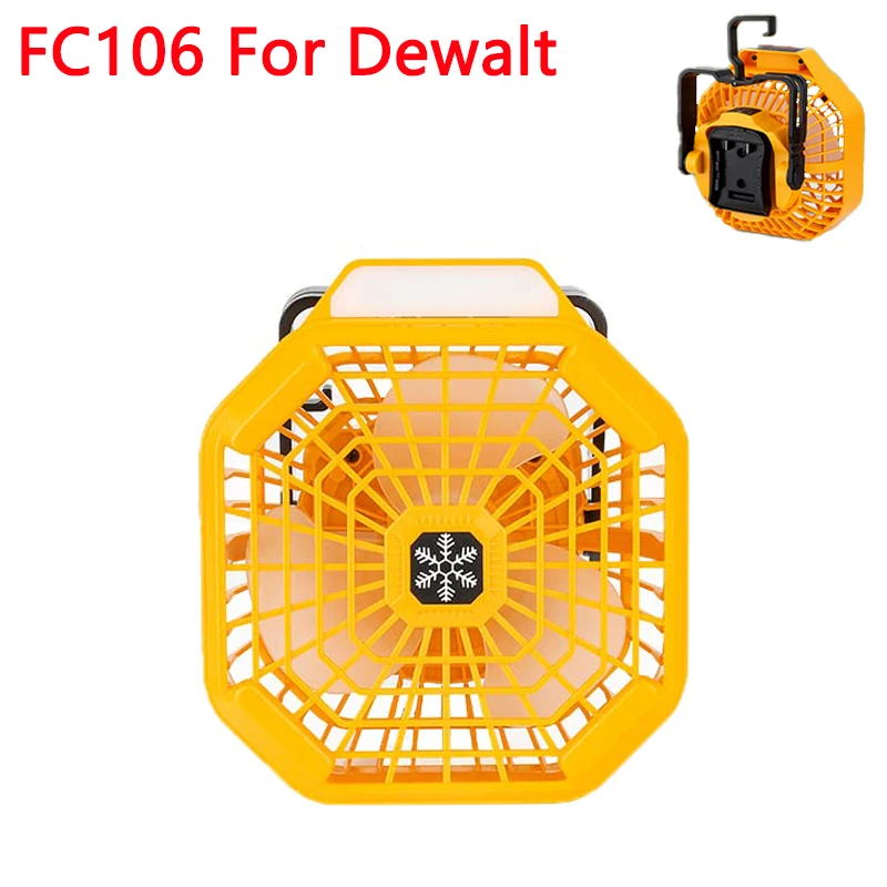 

Portable Outdoor Camping Fan with 3 Energy Saving Speeds for Dewalt 20V Batteries for Use in The Workplace, Emergency Situations