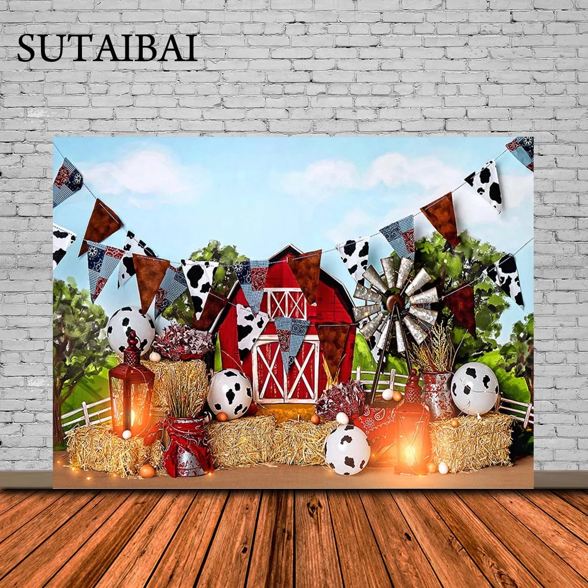 

Farm Theme Kid Photography Background Old Barn Birthday Party Baby Shower Artistic Backdrop Photocall Newborn Photo Studio