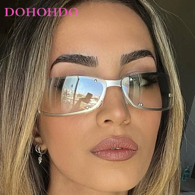 

Vintage Y2K Oval Metal Frame Women Sunglasses Fashion Brand Design Punk Men Sunglass Outdoor Sports Eyewear Ladies Lentes UV400