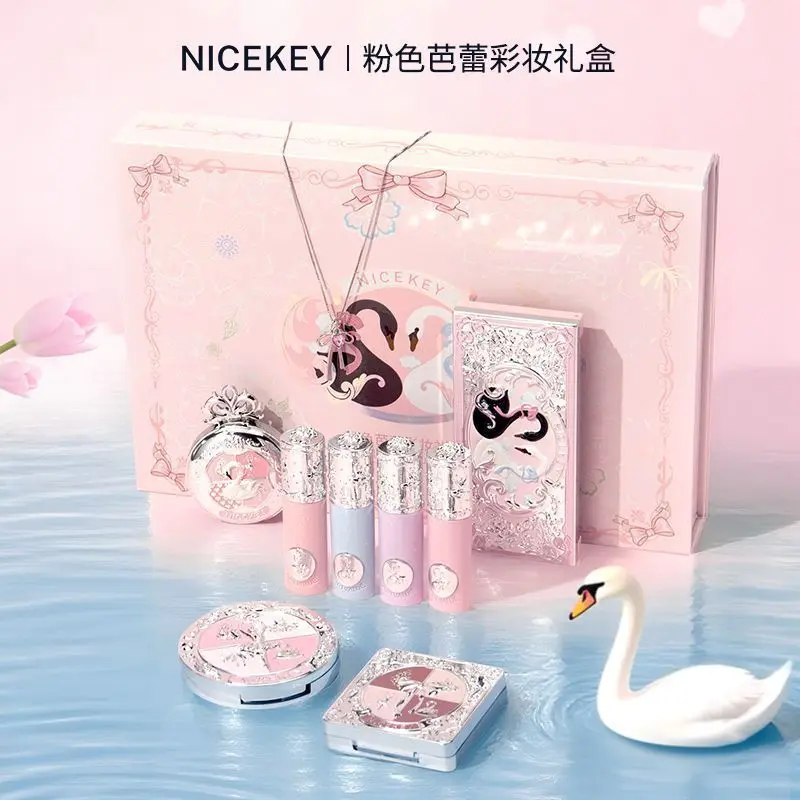 Kosmetiksets, Ballett-Make-up, Geschenkbox, Wangenrouge, rote Lippenglasur, Lidschatten, professioneller Concealer, Bronzer, alles in einem Geschenk für Mädchen