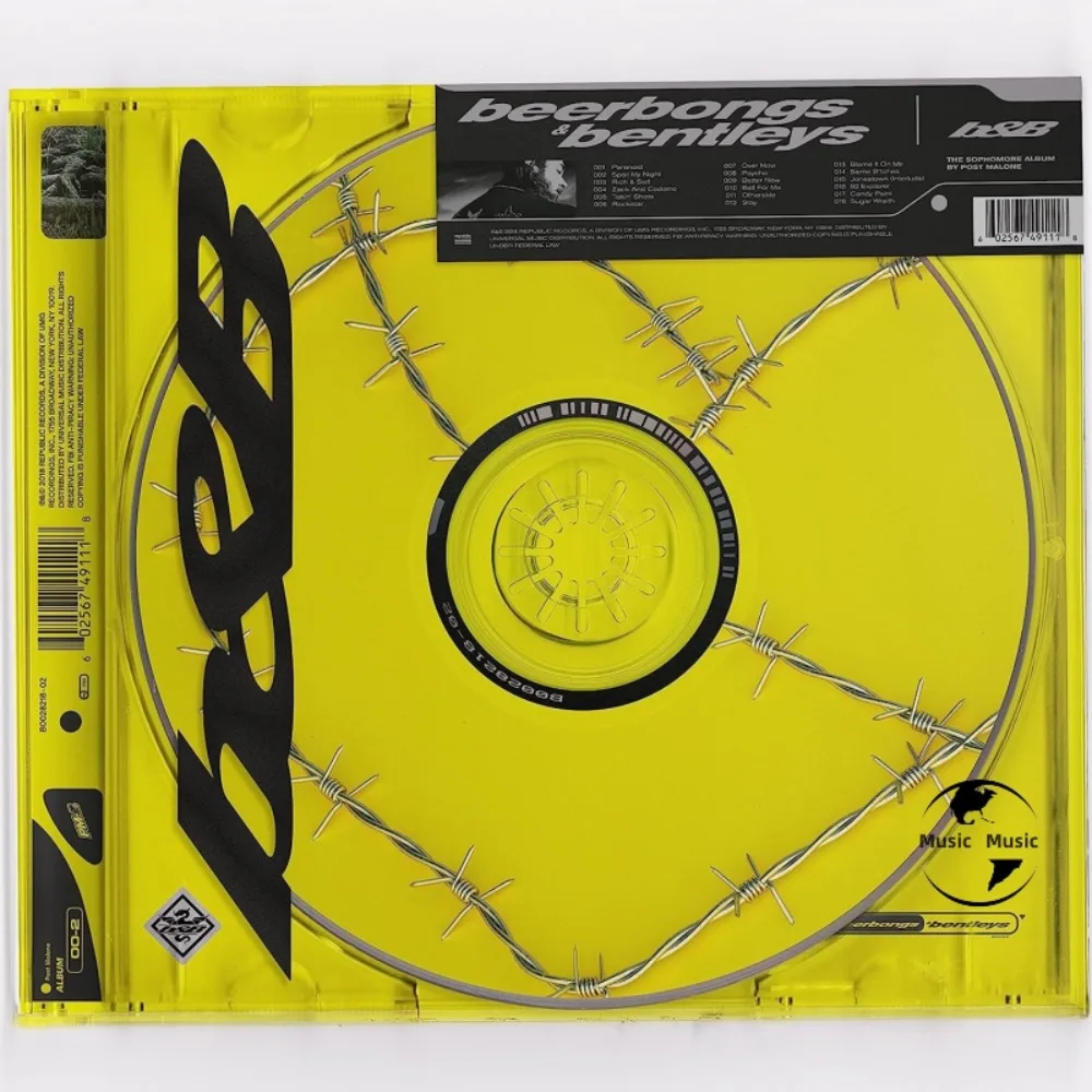 

Альбом Post Malone Beerbongs & Bentleys | Хип-хоп, поп-рэп музыка | Записанный без потерь CD-диск для автомобильной и домашней аудиосистемы