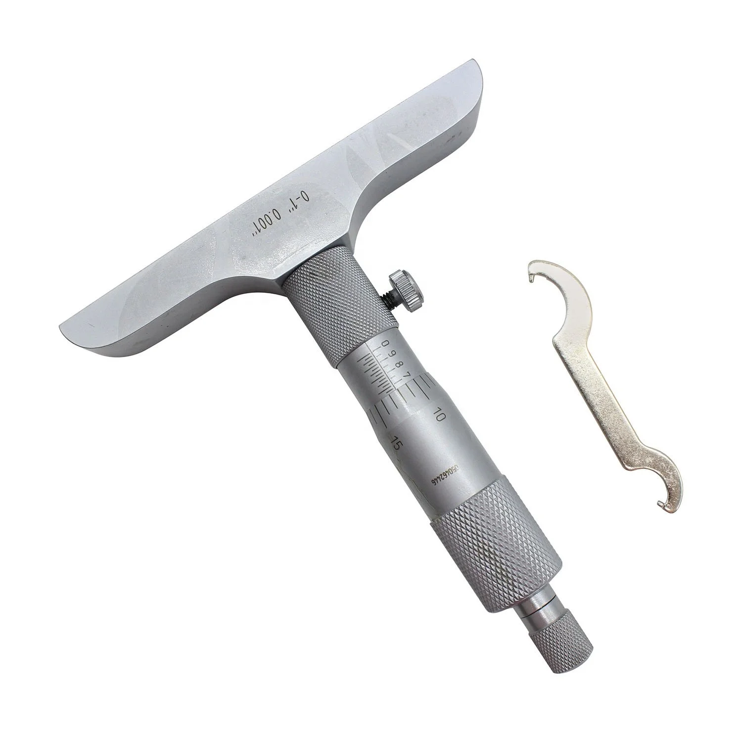 High Accuracy QLR Depth Micrometer With Interchangeable Anvils 0-1'' 0-25mm Round Shape Bridge