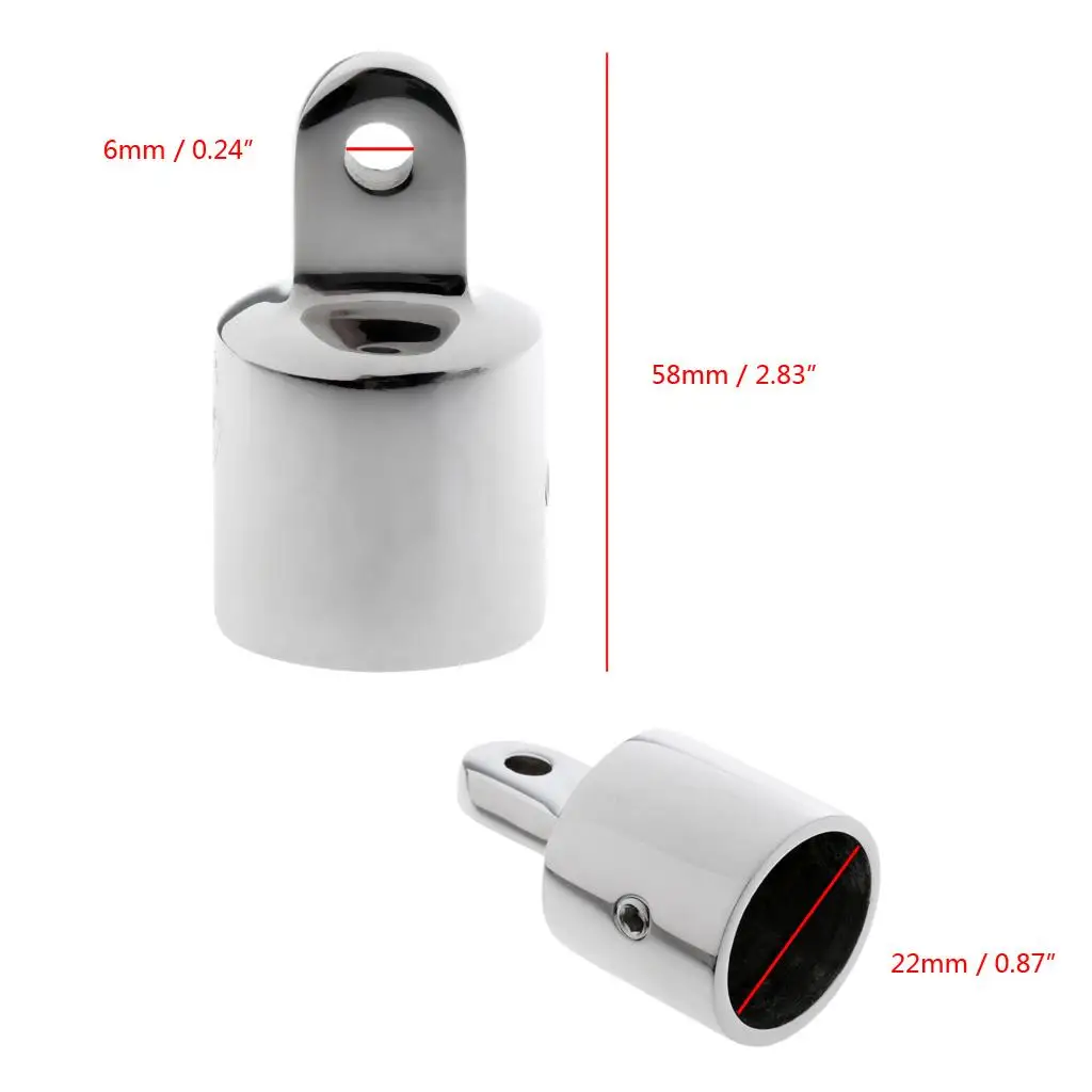 

Bimini Top Fitting Boat Canopy Tube End Marine Grade 316 Stainless Steel Hardware for Sailing Vessel Exterior Maintenance