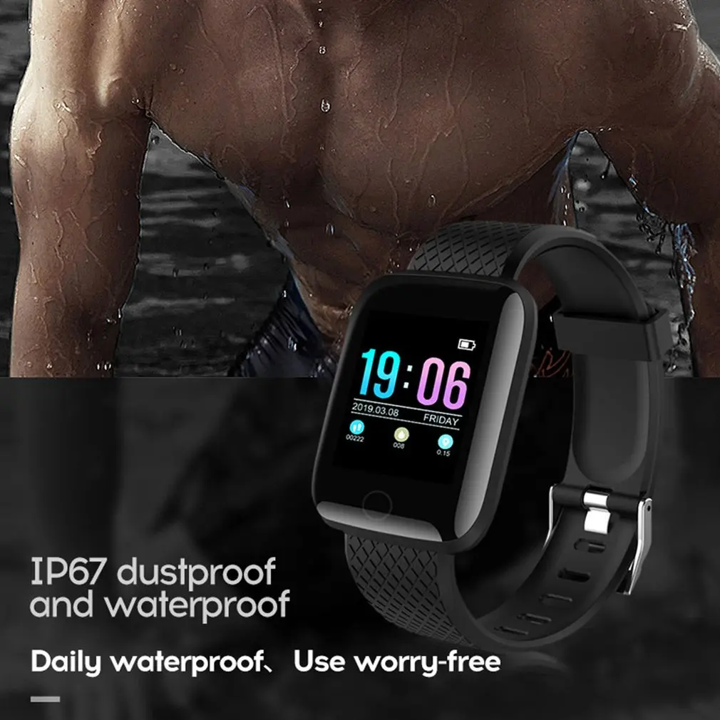 116Plus สร้อยข้อมือสมาร์ทกีฬา Heart Rate การตรวจสอบการตรวจสอบ Pedometer 116S สมาร์ทวอท์ชสมาร์ทสร้อยข้อมือกีฬา