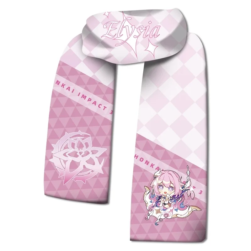 Anime Game Honkai Impact 3 COS Elysia Kiana Seele ETC. Unisex Autumn Winter Cute Simple Fashion Warm Scarf Gift