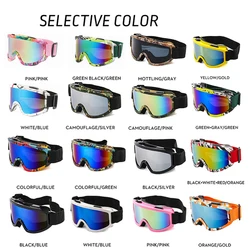 Lunettes de ski à grand cadre avec lentille colorée, anti-collision, lentille anti-absorbe ouissement, sports de plein air, neige, ski de snowboard, 506