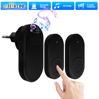 Earykong Wireless Doorbell Welcome Chime Home Door Bell Intelligent 32 Songs Smart Melodies Alarm With Battery