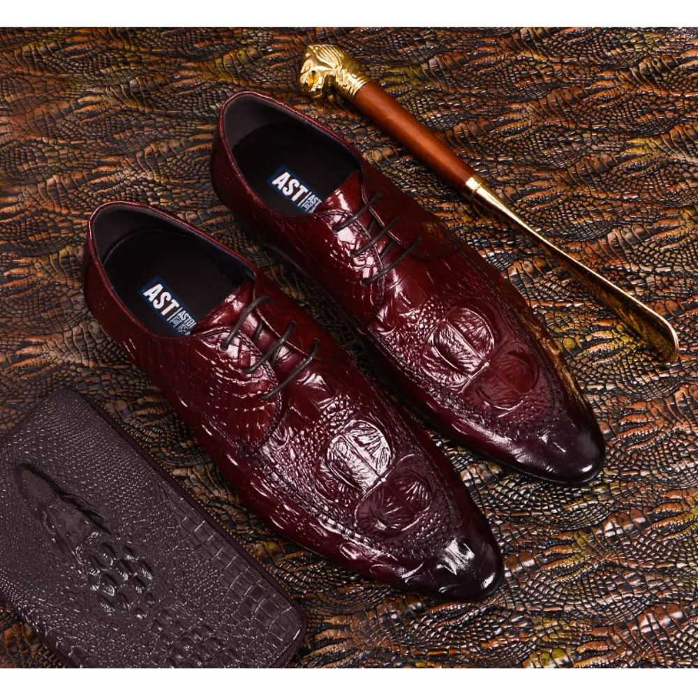 

British Style Mens Leather Loafers Non Slip Walking Flats Breathable Slip on Casual Shoes for Male Work Office