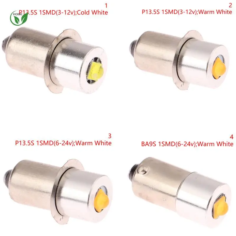 

1Pcs 3W LED Lights High Bright DC 6-24V 3-12V Replacement Bulbs 300lm Lashlight For P13.5S BA9S Base Work Lamp Torch