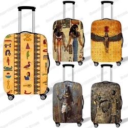 Egyptian Art Print Luggage Cover Egypt Pharaoh Women Men Travel Suitcase Protective Covers Horus Trolley Case Cover Gift