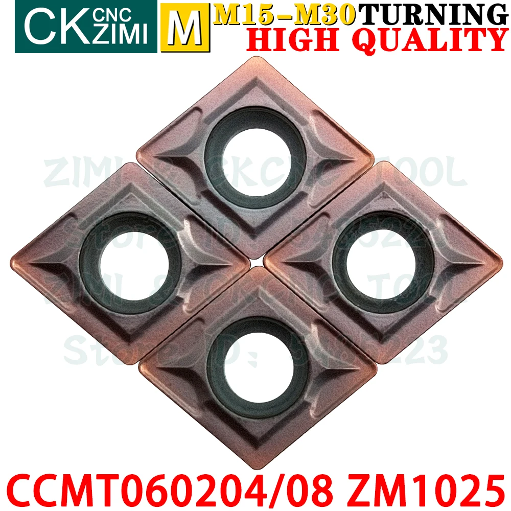 

CCMT060204 ZM1025 CCMT060208 ZM1025 Carbide Inserts External Internal Turning Inserts Tool CCMT 0602 CNC Metal Lathe Cutter Tool