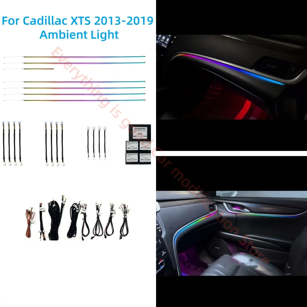 

For Cadillac XTS 2013-2019 LED Atmosphere Lamp Automotive Interior Lighting Upgrade Car Accessories APP Control Ambient Light