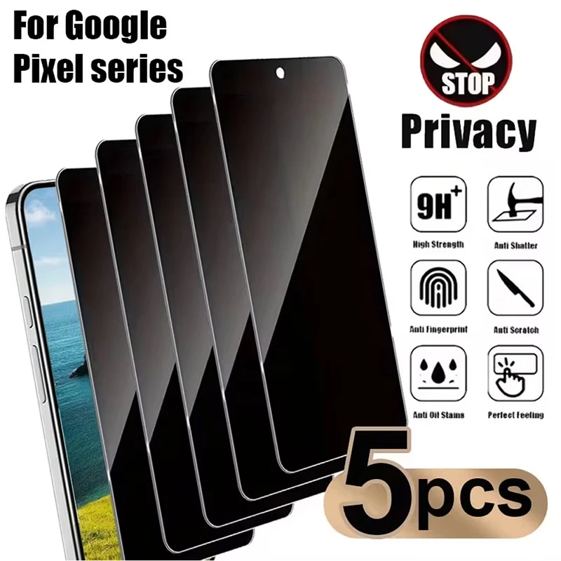 

For Google Pixel 9 Pro Privacy HD and Fingerprint Unlock Screen Protector For Google Pixel 10 Pro HD Full Cover Tempered Glass