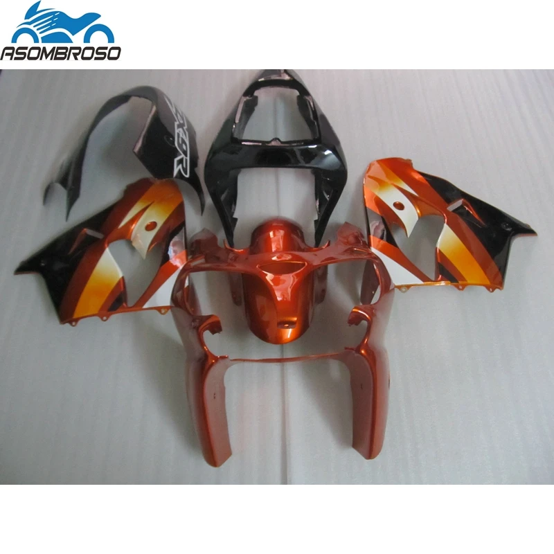 Hot Sale Injection Mold Bodyparts for Kawasaki Ninja ZX9R fairing kit 2002-2003 orange black fairing set zx9r 02 03 40