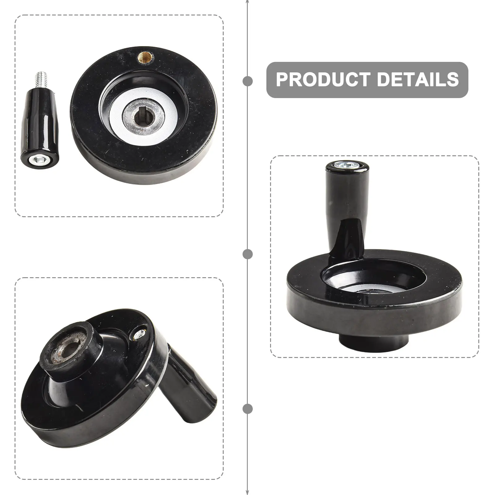 1pc Hand Wheel 63mm Diameter 8mm Hole Diameter For Milling Machine Hand Crank Revolving Handle Power Tool