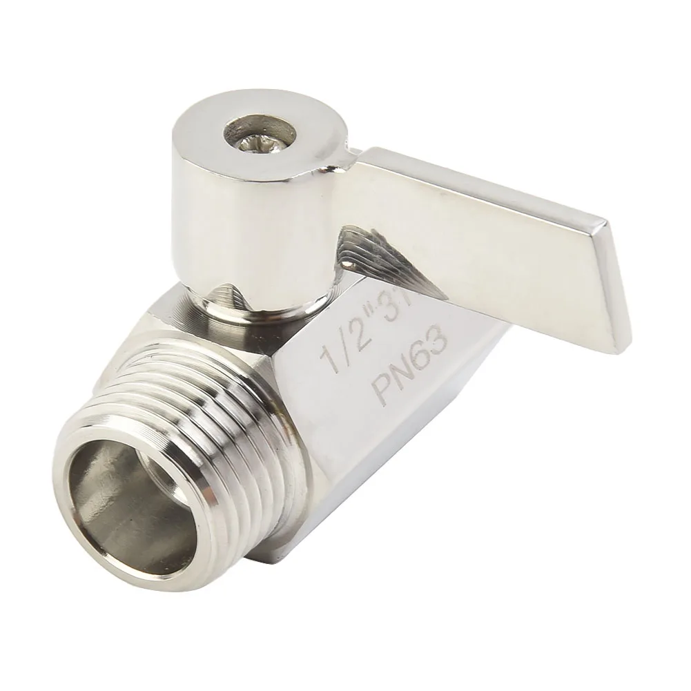 Parts Shut Off Valve 304 Stainless Steel Valve Shower Head 1/4 Turn Shut-Off Accessories G1/2 INCH NPT Practical
