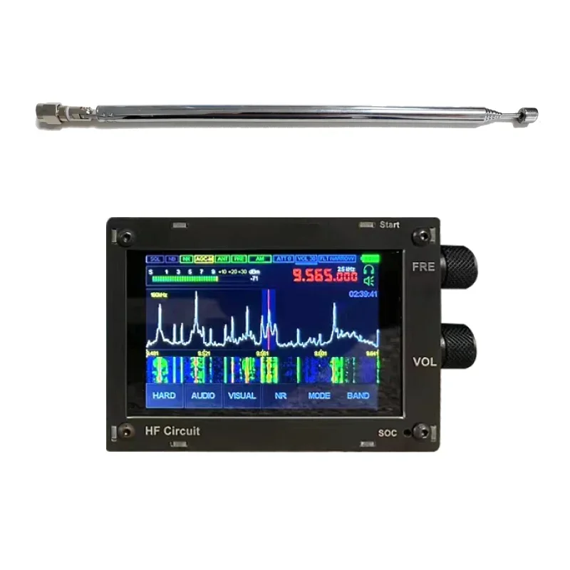 V1.10D 50KHz-2GHZ Malachite Radio Malahiteam DSP SDR Receiver AM/SSB/NFM/WFM Speaker   Battery Metal