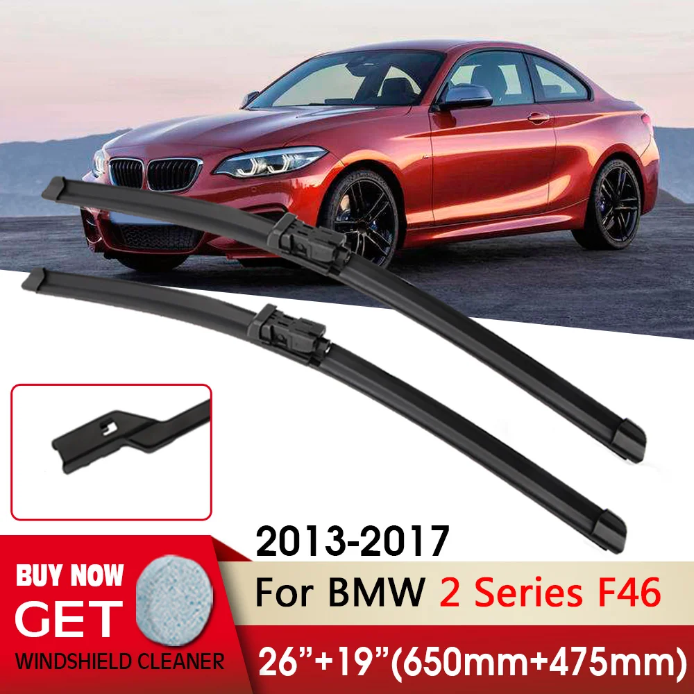 

Car Wiper Front Wiper Blades 26"+19" For BMW 2 Series F46 2013-2017 Fit Push Button Arm Front Windscreen Wipers Auto Accessories