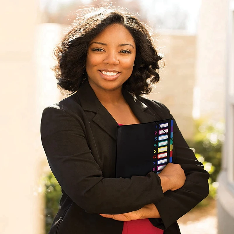 24กระเป๋าที่ชัดเจนขยายแฟ้มซอง12แท็บสีถือ300แผ่นที่จัดระเบียบแฟ้มเอกสารตัวเลขดัชนีบนหน้าปก2ชิ้น