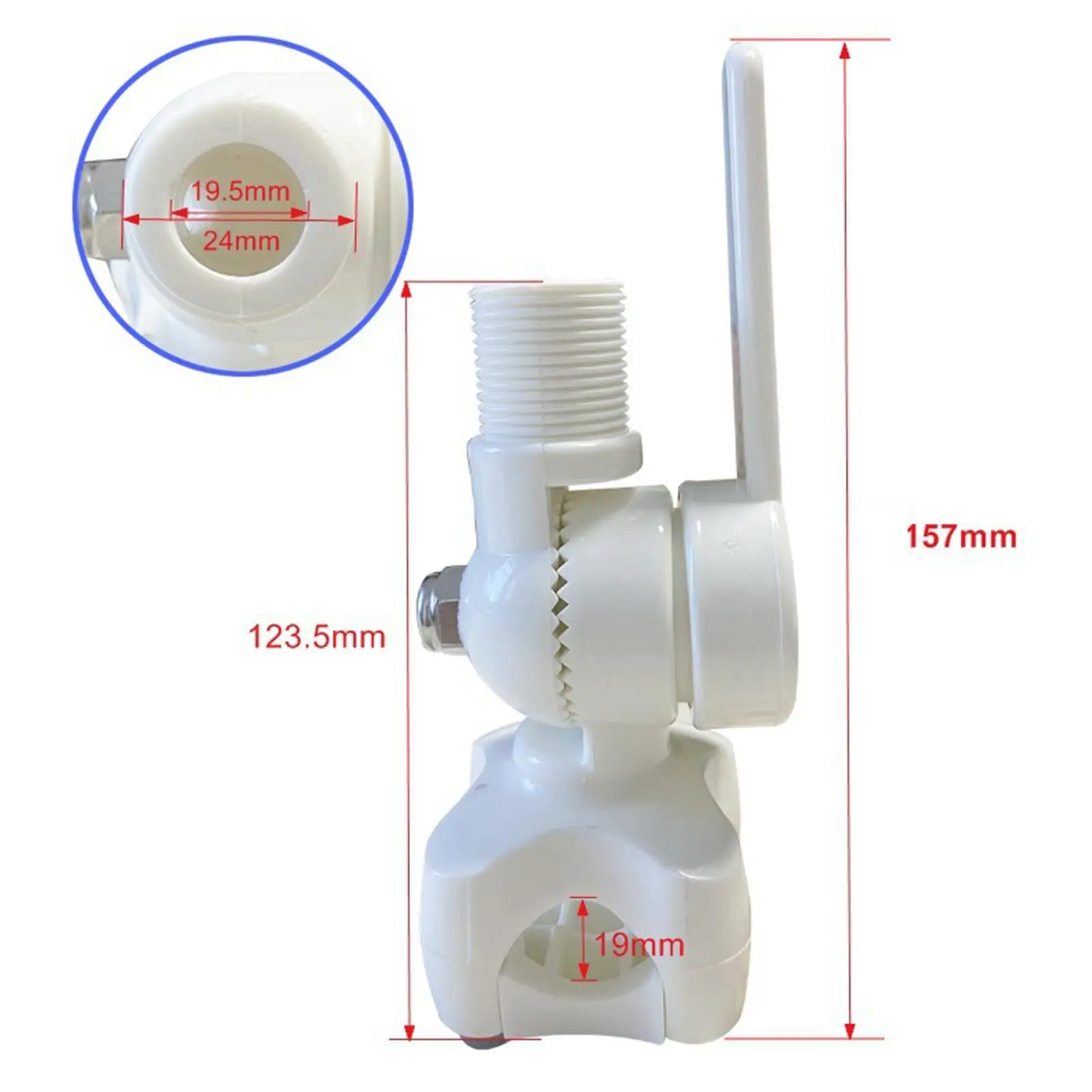 Supporto per montaggio su guida con montaggio a cricchetto per antenna Supporti base in nylon per yacht a vela per kayak