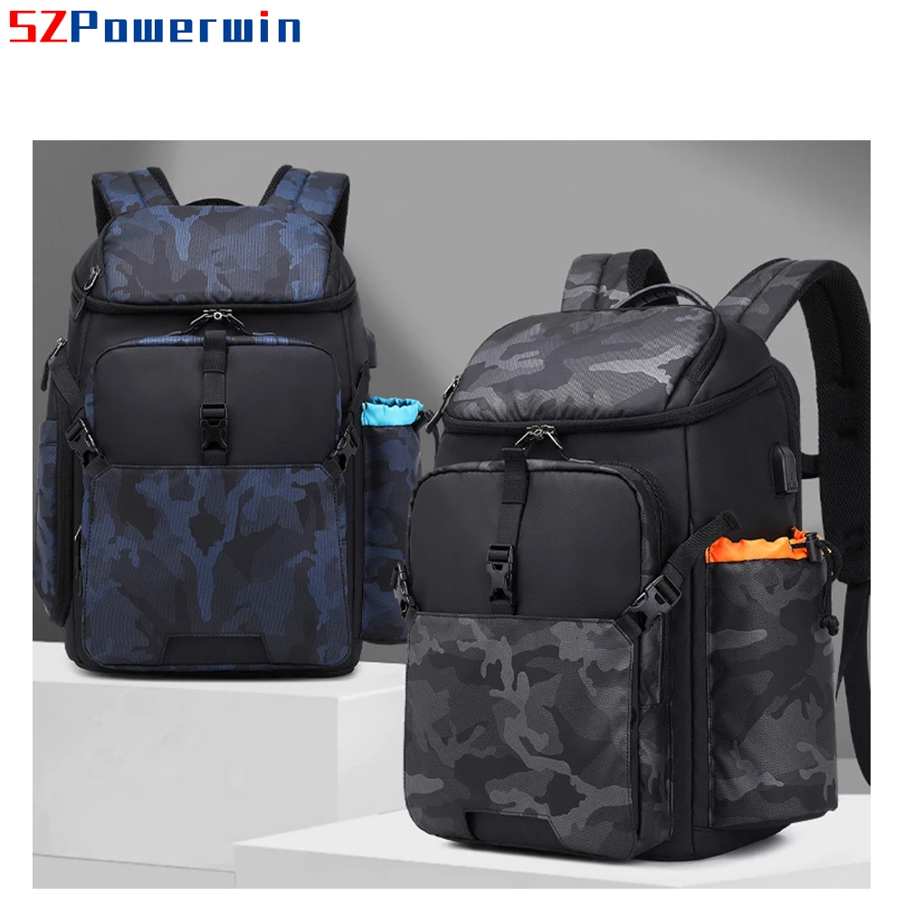 Powerwin กระเป๋าเป้สะพายหลังใส่กล้อง DSLR กันน้ำอเนกประสงค์, ใหม่กระเป๋าเป้สะพายหลังพร้อมแล็ปท็อปช่องเลื่อนโดรนทางอากาศ