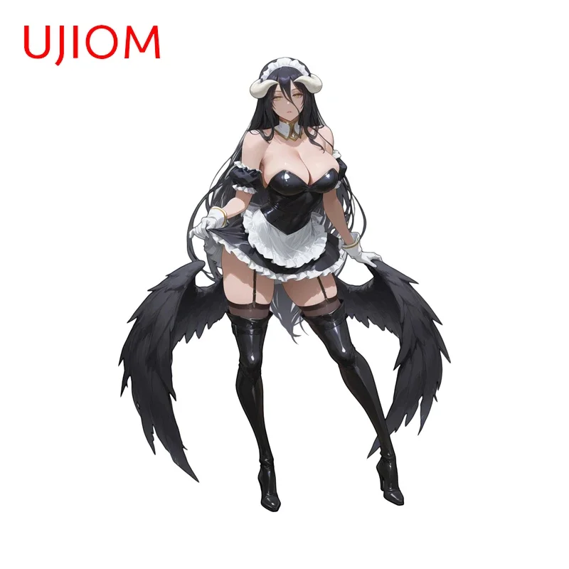 UJIOM Albedo Seductive Waifu Maid Uniform Big Chest Wall Sticker Popular Attractive Artistic Decal Kitchen Cupboard Decor
