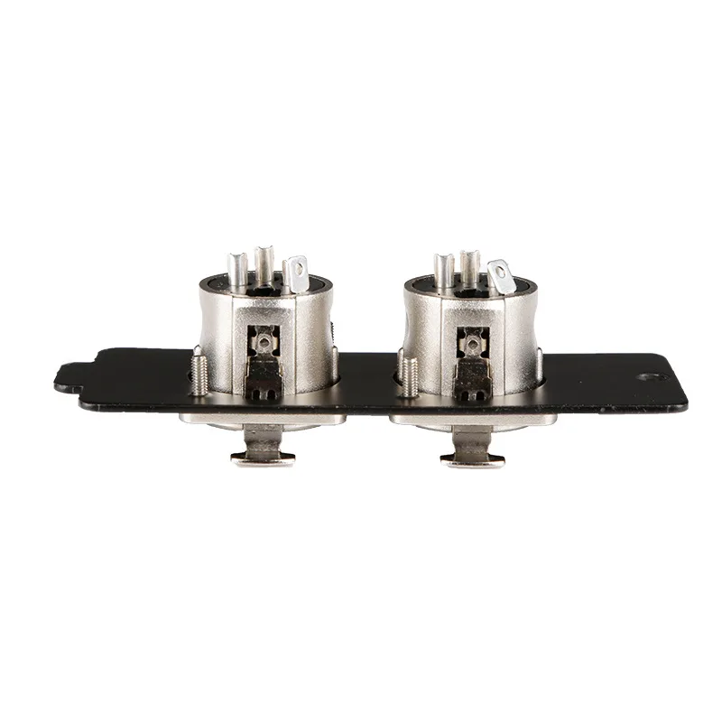 Módulo de enchufe macho y hembra XRL de 3 pines, función dinámica, adaptador de señal de audio, doble cabezal Canon, módulo de caja de toma de tierra