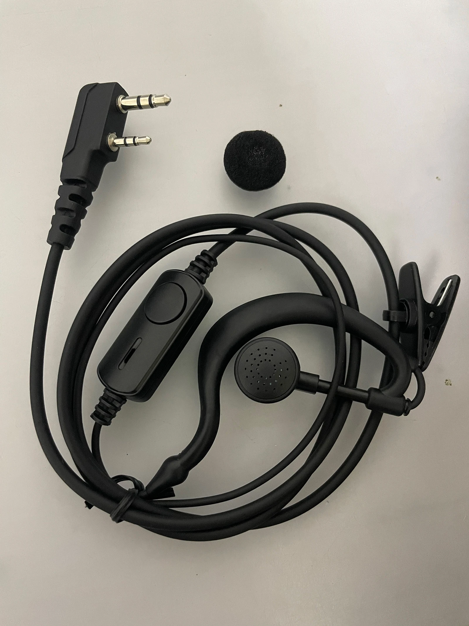 

[High definition sound quality] Walkie-talkie ear-mounted headset universal K-head rubber