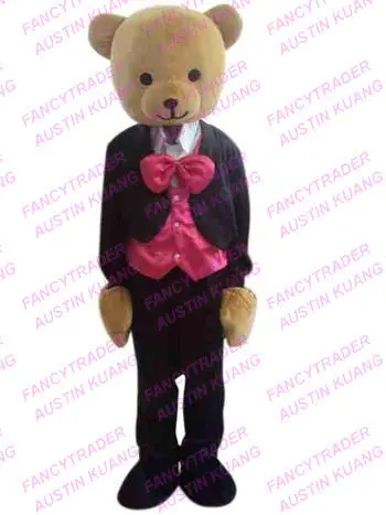 

2025 New Adult Hot Sale Foam Cute Wedding Dress Prince Bear Mascot Costume Plush Christmas Dress Halloween Mascot Costume