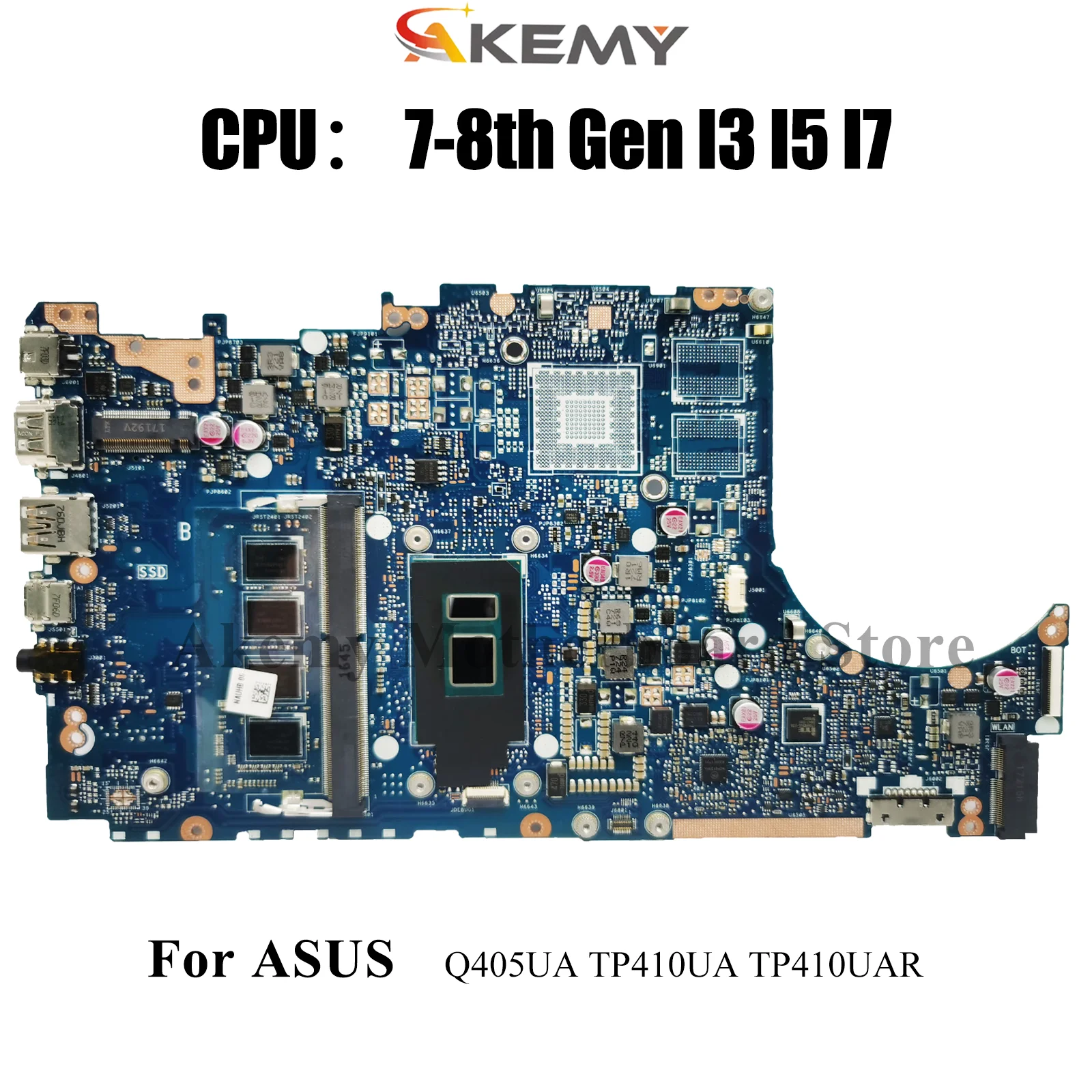 

Материнская плата TP410UA для ноутбука ASUS TP410UF TP410UAR TP410UR TP410U TP410URR Q405UA TP410UQ с процессором I3 I5 I7 ОК